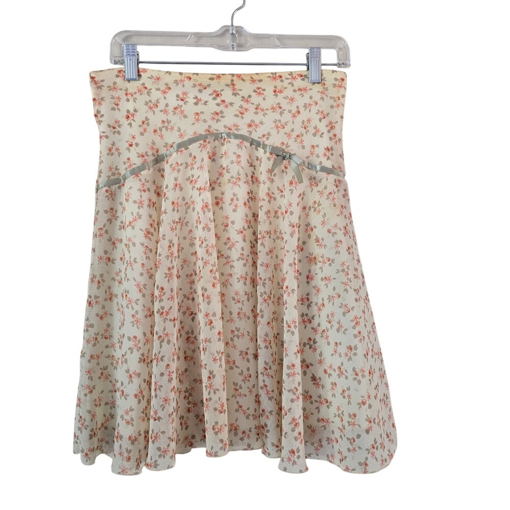 IZ BYER CALIFORNIA Vintage Women's Mini Skirt Floral Print Size Small Y2k